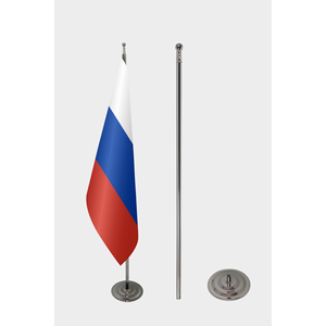 Drapeau de bureau personnalisable 3x5 pieds avec impression numérique sur tissu polyester - mât en aluminium - Product Image 2