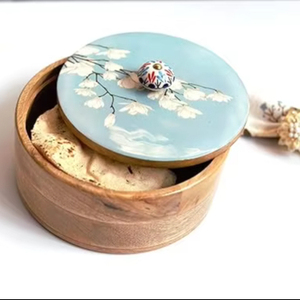 Màu Nâu Bằng Gỗ Roti Lưu Trữ Box Với Thiết Kế Nắp Và Núm Vàng Bộ Đồ Ăn Trang Trí Chapati <span class=keywords><strong>Container</strong></span> Cho Thực Phẩm Lưu Trữ Trong Số Lượng Lớn - Product Image 1