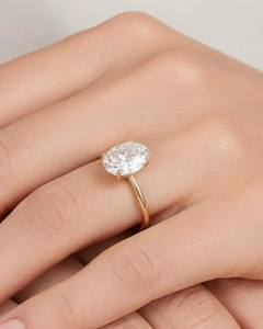 Anillo de Plata de Ley 925 con Circonita Ovalada, Elegante Anillo Solitario para Mujer, Joyería de Plata al por Mayor - Product Image 3