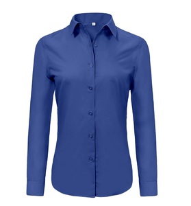 Camisas de vestir con logotipo bordado personalizado para mujer, camisa con botones de manga larga de secado rápido, ropa informal de moda para mujer - Product Image 4