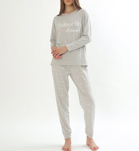 Women's Casual Fashion <b>Pyjamas</b> ODM Supply 100% Cotton Soft Smooth Jersey Fabric with Elastic Waist Closure <b>for</b> <b>Summer</b> Spring - Product Image 1