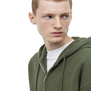 Sudaderas con Capucha y Cremallera para Hombre, Diseño Nuevo y Moderno, Estilo Holgado con Hombros Caídos, 100% Algodón, Ropa Casual de Calle - Product Image 4