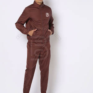 Active Wear Conjunto de chándales con cremallera estampada transpirable de invierno para hombres 2 piezas Algodón deportivo elegante de alta calidad - Product Image 1