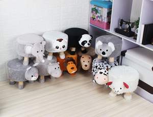 Taburete Infantil de Tela de Franela con Diseño de Dibujos Animados, Patas de Madera Maciza, Estilo Moderno y Simple, Suministrado Directamente por un Fabricante de Renombre - Product Image 4