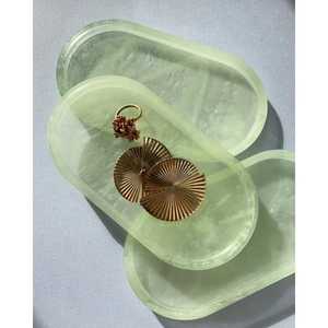 Traditional Eco-friendly Multi-functional Modern <b>Resin</b> Serving Tray Platter for Wedding <b>Jewellery</b> Accessories Chocolates Dates - Product Image 1