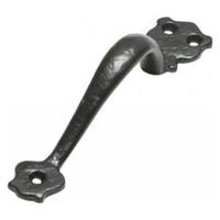 Poignée de porte moderne en fer malléable noir, style ferme, en polymère, surface finie, taille personnalisée, pour portes coulissantes ou battantes, Vertex