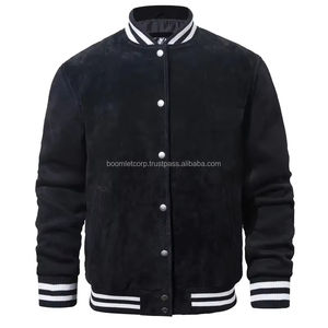 Boomletcorp Fashionable Trend High-quality Slim-fit <b>Jacket</b> Attractive <b>Suede</b> Versity <b>Jacket</b> Top Quality <b>Jacket</b> for Men's - Product Image 1