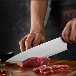 Cuchillo de Cocina Alemán de Acero Inoxidable de 8 Pulgadas, Mango de Madera de Sándalo Rojo de Alta Calidad, Ligero, Multifuncional, Ambidiestro - Product Image 2