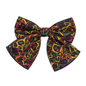 Collar Ajustable para Perro con Diseño de Corazón y Lazo Marinero, Accesorio Ligero de Tela con Hebilla Fácil de Ajustar - Product Image 2