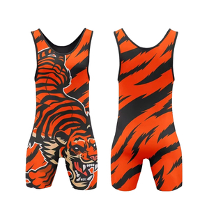 Singlets de Lucha de Una Pieza Cómodos, Sublimados, de Alta Calidad, Transpirables, de Secado Rápido, con Logotipo Personalizado, Colores Personalizados, Ropa Deportiva de 180g - Product Image 1