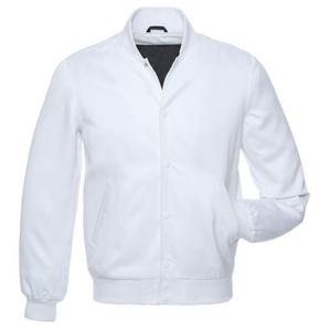 Blouson bombardier polaire polyester satiné de haute qualité pour hommes grande taille saison d'hiver col montant fermeture à glissière broderie prix - Product Image 3