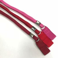 Canne de marche en nylon élastique durable noire avec sangle de poignet