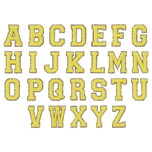 ป้ายปักสำหรับชุดกีฬา ป้ายปักสำหรับสโมสร ป้ายตัวอักษรปักไหมเชนิลสีขาวประดับกลิตเตอร์สีทอง สำหรับผู้ชายหรือผู้หญิง - Product Image 6