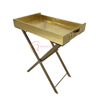 Stock disponible chariots de bar pliants modernes Rolling Gold donne un look de luxe à l'hôtel, à la maison et au restaurant