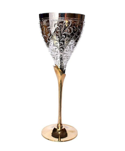 Verre à vin en acier inoxydable design Verre à vin en laiton 40oz classique pour fête en métal - Product Image 1