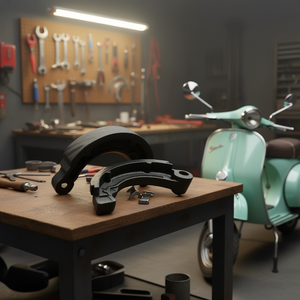 Par de Zapatas de Freno Traseras de Competición para VESPA 8 con Componentes de Freno de Tambor de Motocicleta de Doble Pin - Product Image 3