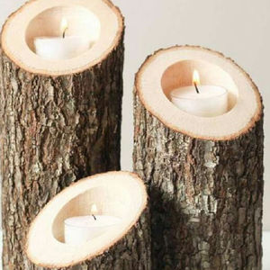 Nouveau bougeoir en bois Design pour la décoration de la maison - Product Image 1