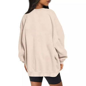Sweatshirts et pulls à capuche pour femmes, sweatshirts oversize tendance, manches longues, col rond, sweat-shirt décontracté uni, pull à capuche - Product Image 5