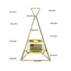 Quemador Bakhoor pulido de oro de mármol de diseñador con soporte de diseñador Mabkhar Quemador de incienso de forma cuadrada de tamaño personalizado - Product Image 2