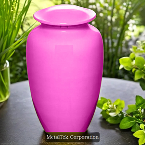 Urna de Metal para cenizas de adultos de estilo americano, tarros de recuerdo de cremación decorativos de Color naranja vibrante personalizable para ceremonia funeraria - Product Image 6