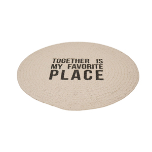 Napperons imprimés de forme ronde en coton naturel Offre Spéciale Tapis de table tressés élégants pour tables à manger - Product Image 5