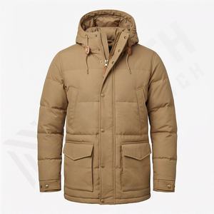 Veste d'hiver pour homme, parka matelassée personnalisée, couleur personnalisée, épaisse, bomber, capuche, col montant, taille longue 4XL, veste isolée chaude - Product Image 1