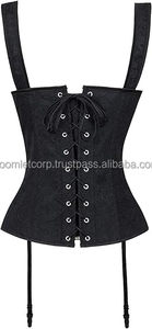 Corsé de cuero sólido de talla grande para mujer, ropa de discoteca a la moda, cintura adelgazante, PushUp para niñas y mujeres - Product Image 4