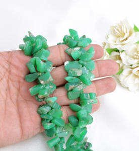 ลูกปัดคริสโซเพรสธรรมชาติแบบไม่เจียระไน 1 เส้น สำหรับทำเครื่องประดับอัญมณี - Product Image 6