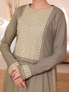 Venta al por mayor Simple gasa estilo modesto mujeres Abaya musulmán vestido transpirable Kaftan/Caftan para la oración OEM ropa islámica A-Line - Product Image 5