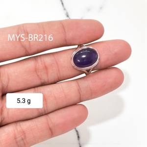 Anillos de plata con piedras preciosas de amatista púrpura, piedras preciosas hechas a mano, accesorios de anillo fino de plata esterlina, joyería fina - Product Image 1