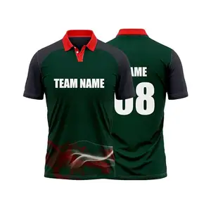 Designs Cricket-Jekleid Polo-Shirt Cricket-Shirt Designs Großhandel neues Design Sublimations-Cricket-Shirt für Herren