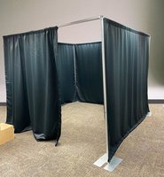 Écrans de confidentialité pour cloisons pliantes Tuyau et drapé Salles portables Bloc de 10 cabines préconfigurées Diviseurs de bureau autoportants