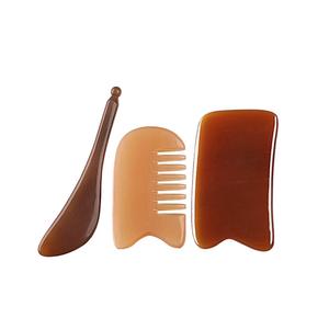 Buffalo Horn <b>Face</b> Massager Gua Sha Board for <b>Face</b> Lifting Scraping - Product Image 1