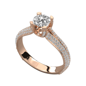 Bague pour femme en or 9 carats avec diamant solitaire cultivé en laboratoire, élégante et luxueuse - Product Image 5