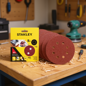 Stanley 125 mm pour disques de ponçage Velcro, accouplement rapide, multi-pack pour ponceuses excentriques - Product Image 3