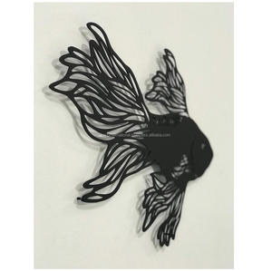 Broderie de Zari en forme de poisson antique et ornement de Noël brillant unique perlé pour l'article de décoration de la maison - Product Image 5