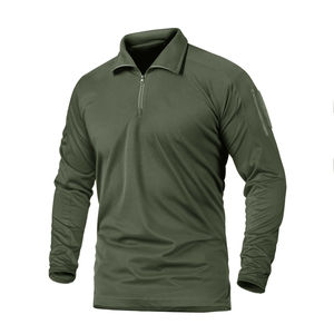เสื้อโปโลคอปกพับลงสำหรับผู้ชายแฟชั่นลำลองปักลายสีพื้น - Product Image 3