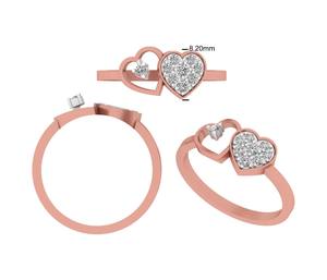 Harnidh Jewels Original VVS1 Lab Grown Diamond Anillo de compromiso Elegante en forma de plata 925 Regalo DE BODA Trendy Gold IGI Certified - Product Image 1