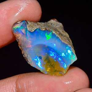 โอปอลเล่นไฟหลากสีตามธรรมชาติอัญมณีหลวมหยาบของเอธิโอเปียสำหรับผู้ชายเครื่องประดับแหวนตราสัญลักษณ์มีให้เลือกทุกขนาด - Product Image 5