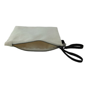 Pochette en coton avec logo personnalisé de bonne qualité Sac de rangement pour cosmétiques avec fermeture éclair - Product Image 4