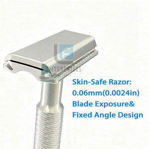 Maquinillas de Afeitar de Seguridad Reutilizables de Acero Inoxidable de Alta Calidad, Venta al por Mayor, Nuevo Diseño - Product Image 6