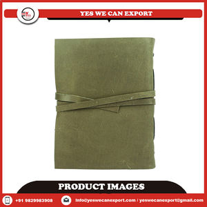 Journal en cuir grand format au design moderne, spirale, papier à bords festonnés vintage avec fermeture à cadenas, vente à bas prix - Product Image 6