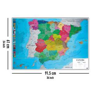 Mapa físico y político de España - Product Image 1