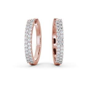 ต่างหูห่วงเพชรปลูกในแล็บ CVD,ต่างหูมีใบรับรอง IGI ต่างหูเน้นการปูสองแถวขนาดใหญ่กำหนดได้เองเครื่องประดับทอง14K - Product Image 5