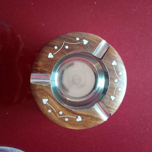 ที่เขี่ยบุหรี่ทำมือสำหรับบุหรี่และซิการ์ ที่เขี่ยบุหรี่ไม้ตกแต่งสำหรับใช้ภายในและภายนอกอาคาร สำหรับบ้านและสำนักงาน - Product Image 4