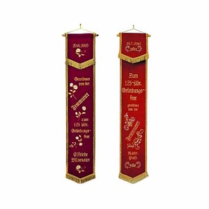 Drapeau brodé sur mesure, bannière de tuyau brodée, double face, broderie à la main, sur mesure, pupitre de musique brodé à la main - Product Image 3