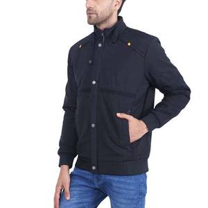 2024 invierno peso ligero impermeable poliéster nailon estilo callejero ropa de hombre chaquetas de bombardero Color azul marino precio barato - Product Image 4