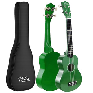 23 Inch Green Concert Ukulele <b>Kit</b> Glossy Finish Complete Beginner Set Includes Bag Strap Method <b>Book</b> More | Midex UKX-233GR - Product Image 2