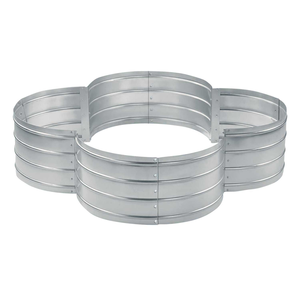 Maceta de jardín elevada de acero galvanizado en forma de trébol, cama con recubrimiento en polvo, resistente a la oxidación para el hogar, macetas de flores al aire libre - Product Image 1