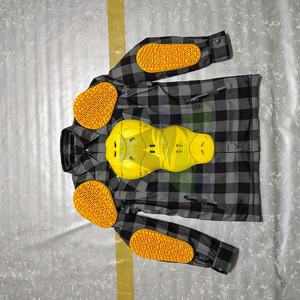 Camisa protectora de motocicleta OEM 2025 para jinete, almohadillas blancas, negras y amarillas, Material de franela de algodón, cuello levantado para la temporada de primavera - Product Image 4